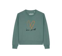 Watapparel Sweat-shirt 'Self love ' vert / orange / noir, Taille M
