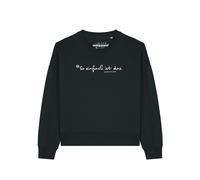 Watapparel Sweat-shirt 'So einfach ist das ' noir / blanc, Taille XS