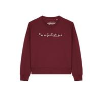 Watapparel Sweat-shirt 'So einfach ist das' rouge foncé / blanc, Taille L