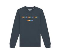 Watapparel Sweat-shirt ' Spread Love not Hate ' anthracite / mélange de couleurs, Taille S