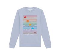 Watapparel Sweat-shirt 'Sun And Moon' bleu clair / mélange de couleurs, Taille XXL