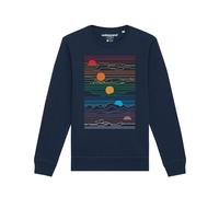 Watapparel Sweat-shirt ' Sun And Moon ' bleu marine / mélange de couleurs, Taille 5XL