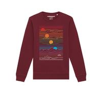 Watapparel Sweat-shirt 'Sun And Moon' mélange de couleurs / bourgogne, Taille L