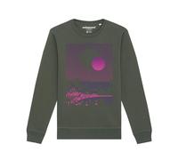 Watapparel Sweat-shirt ' Sun and Moon Skyline ' olive / mélange de couleurs, Taille M