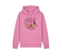 Watapparel Sweat-shirt ' Surfing for life ' mélange de couleurs / rose, Taille M
