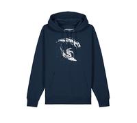 Watapparel Sweat-shirt ' Surfing Spaceman ' bleu marine / noir chiné / blanc chiné, Taille 5XL