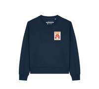 Watapparel Sweat-shirt 'Tarot The Coffee ' bleu foncé / mélange de couleurs, Taille S