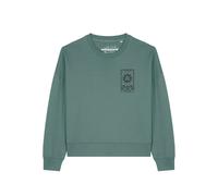 Watapparel Sweat-shirt 'Tarot The Sun ' gris / vert, Taille XXL