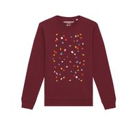 Watapparel Sweat-shirt 'This is Art' bleu / jaune / bourgogne / blanc, Taille XS