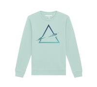 Watapparel Sweat-shirt ' Triangle ' azur / bleu chiné, Taille L