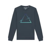 Watapparel Sweat-shirt ' Triangle ' bleu chiné / anthracite, Taille XL