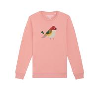 Watapparel Sweat-shirt ' Vogel ' mélange de couleurs / rose, Taille M