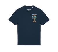 Watapparel T-Shirt ' Adventure is everywhere ' bleu foncé / mélange de couleurs, Taille 4XL