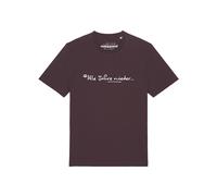 Watapparel T-Shirt 'Alle Jahre Wieder' rouge foncé / blanc, Taille XL
