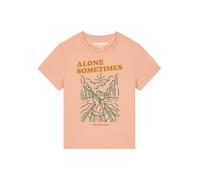 Watapparel T-shirt 'Alone Sometimes But Its Okay' jaune d'or / émeraude / abricot, Taille M