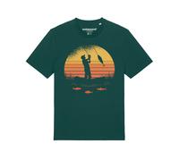 Watapparel T-Shirt ' Angler ' jaune / vert foncé / orange, Taille XL
