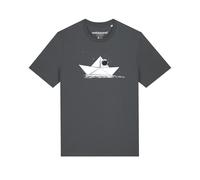Watapparel T-Shirt 'Astronaut in paper boat' anthracite / blanc, Taille 4XL