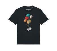 Watapparel T-Shirt 'Balloon Spaceman' bleu / noir / blanc, Taille S