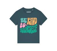 Watapparel T-shirt 'Be kind to yourself' vert / pétrole / rose, Taille M