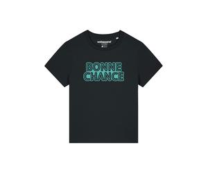 Watapparel T-shirt 'Bonne Chance' jade / noir, Taille XS