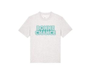 Watapparel T-Shirt 'Bonne Chance' turquoise / gris chiné, Taille XXL