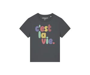 Watapparel T-shirt ' c'est la vie ' anthracite / mélange de couleurs, Taille XL