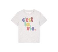 Watapparel T-shirt 'c'est la vie' gris clair / mélange de couleurs, Taille XXL