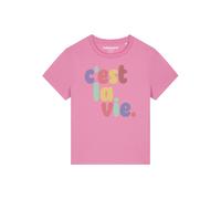 Watapparel T-shirt 'c'est la vie' mélange de couleurs / rose, Taille XXL