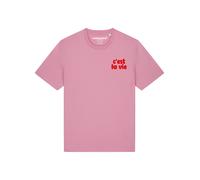 Watapparel T-Shirt 'Cest La Vie' rose / rouge vif, Taille M