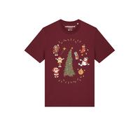 Watapparel T-Shirt 'Christmas 2024' vert / orange / rouge / bordeaux, Taille XXL