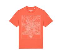 Watapparel T-Shirt ' City maps Berlin Landkarte ' orange / blanc, Taille S