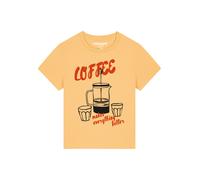 Watapparel T-shirt ' Coffee makes everything better ' jaune / homard / noir, Taille M