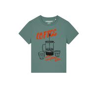 Watapparel T-shirt ' Coffee makes everything better ' vert / rouge clair / noir, Taille XXL