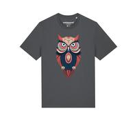 Watapparel T-Shirt ' Colorful Owl ' anthracite / mélange de couleurs, Taille XXL