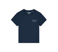 Watapparel T-shirt 'Das Haben Wir Schon Immer So Gemacht' bleu foncé / blanc, Taille XS