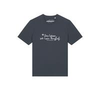 Watapparel T-Shirt 'Das Leben Ist Kein Ponyhof' anthracite / blanc, Taille L