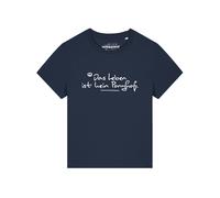 Watapparel T-shirt 'Das Leben Ist Kein Ponyhof' bleu marine / blanc, Taille L