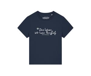 Watapparel T-shirt 'Das Leben Ist Kein Ponyhof' bleu marine / blanc, Taille L