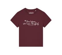 Watapparel T-shirt 'Das Leben Ist Kein Ponyhof' bordeaux / blanc, Taille L