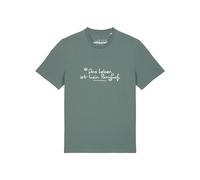 Watapparel T-Shirt 'Das Leben Ist Kein Ponyhof' vert pastel / blanc, Taille M