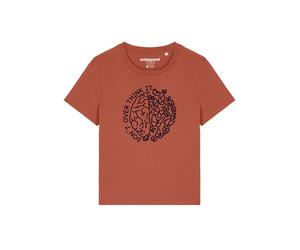 Watapparel T-shirt 'Don't Overthink It' rouille / noir, Taille L