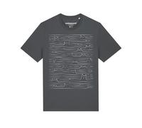 Watapparel T-Shirt 'Doodle Cats' anthracite / blanc, Taille XXL