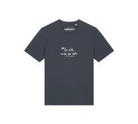 Watapparel T-Shirt 'Es Ist Wie Es Ist' anthracite / blanc, Taille M