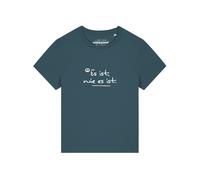 Watapparel T-shirt 'Es ist wie es ist' pétrole, Taille S