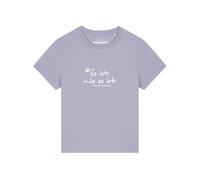 Watapparel T-shirt 'Es Ist Wie Es Ist' violet pastel / blanc, Taille M