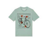 Watapparel T-Shirt 'Fahrrad Grundlagen' menthe / homard / noir, Taille XL