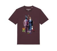 Watapparel T-Shirt 'Fancy Birds' mélange de couleurs / bordeaux, Taille XS