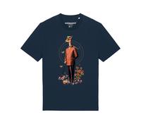 Watapparel T-Shirt 'Fancy Llama' bleu foncé / jaune / baie / orange / rose, Taille XS