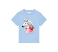 Watapparel T-shirt 'Flash, the unicorn' bleu clair / jaune / rose / noir / blanc, Taille M