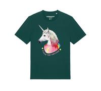 Watapparel T-Shirt ' Flash, the unicorn ' vert foncé / mélange de couleurs, Taille 4XL
